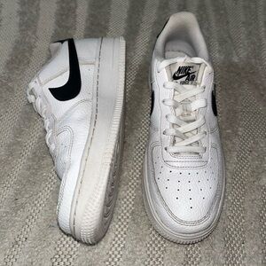 Nike Air Force 1 White with Black Swoosh